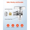image:imageVEVOR 10 Pack Angle Stop Valve Water Shut Off Valve 12 PEX x 38 OD Compression 14 TurnChrome Plated Brass Shutoff Valves for Bathroom Kitchen Toilet Shower Plumbing10